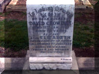 Headstone David and Elizabeth Crowden