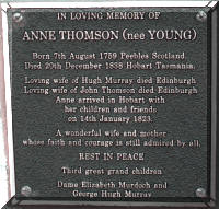 Anne Young plaque